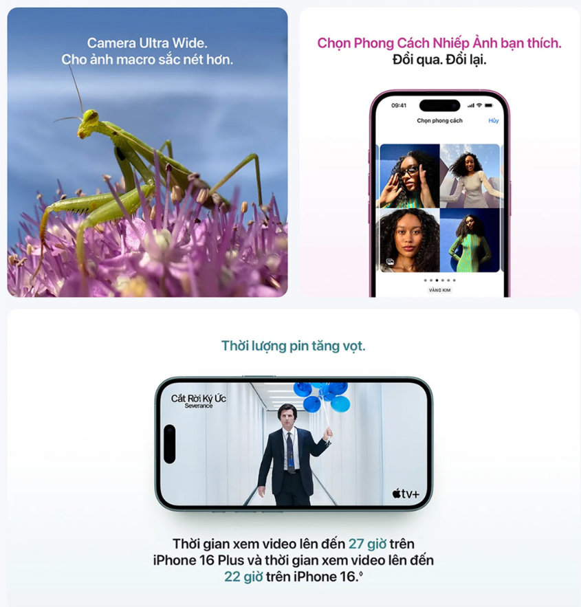 Mô tả Điện thoại iPhone 16 256GB - Hàng chính hãng - 8