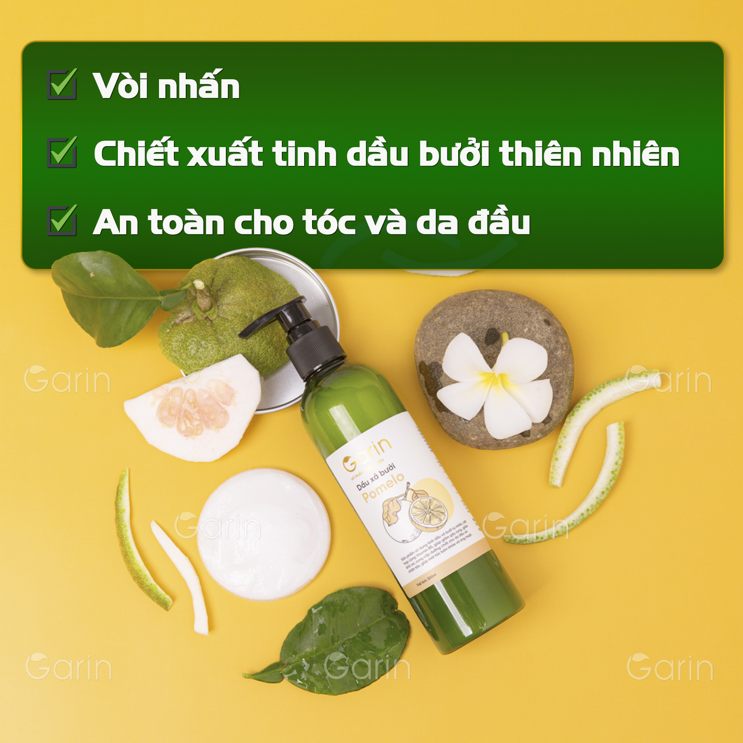 Tinh dầu bưởi trong Dầu xả Garin