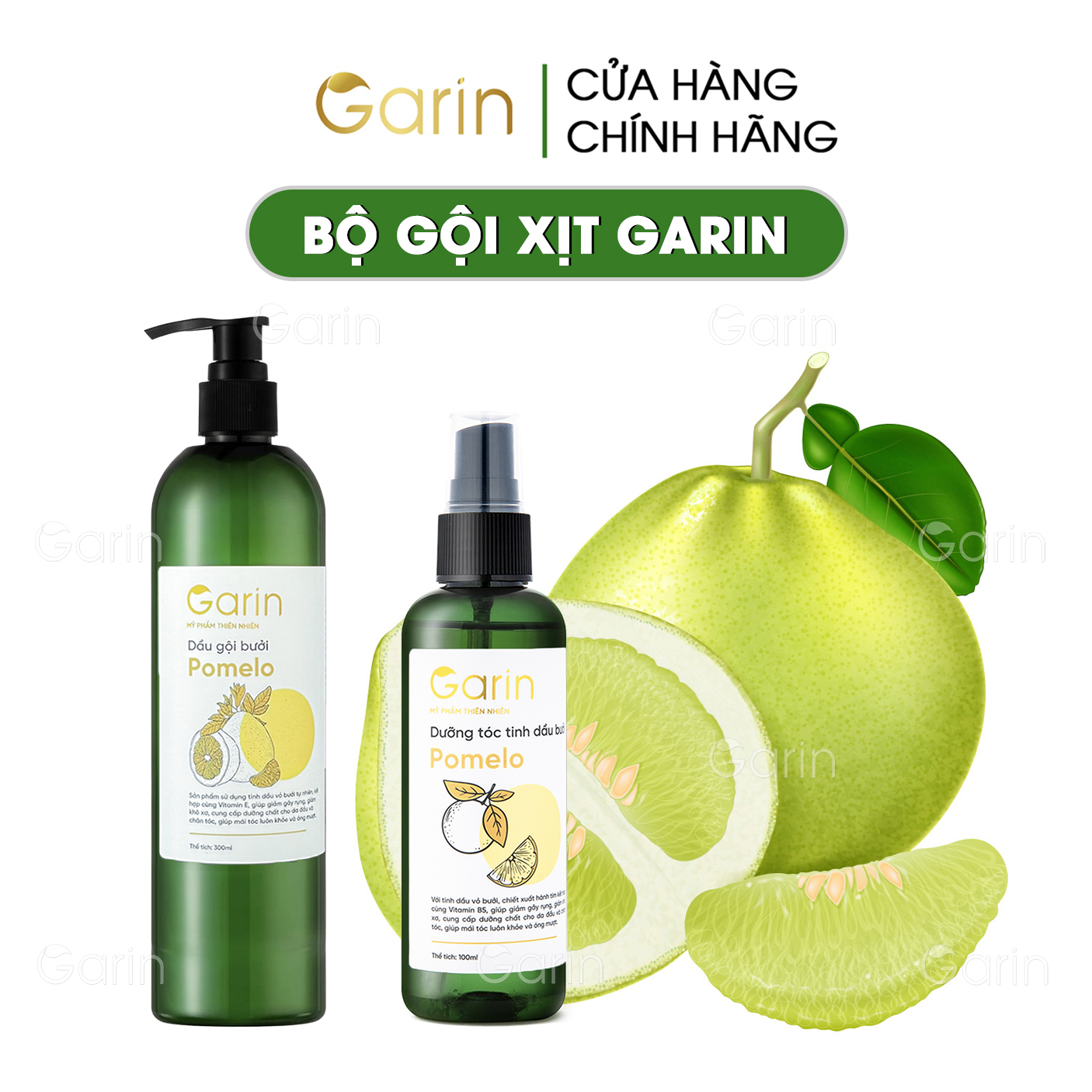 Liệu trình Dầu Gội và Xịt Tinh Dầu Bưởi Garin