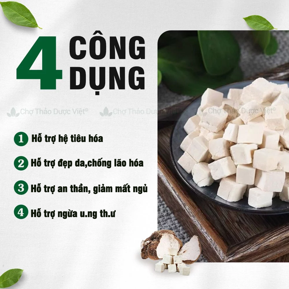 Bạch linh viên 100g, bạch phục linh viên, không tẩy trắng, không lẫn ...