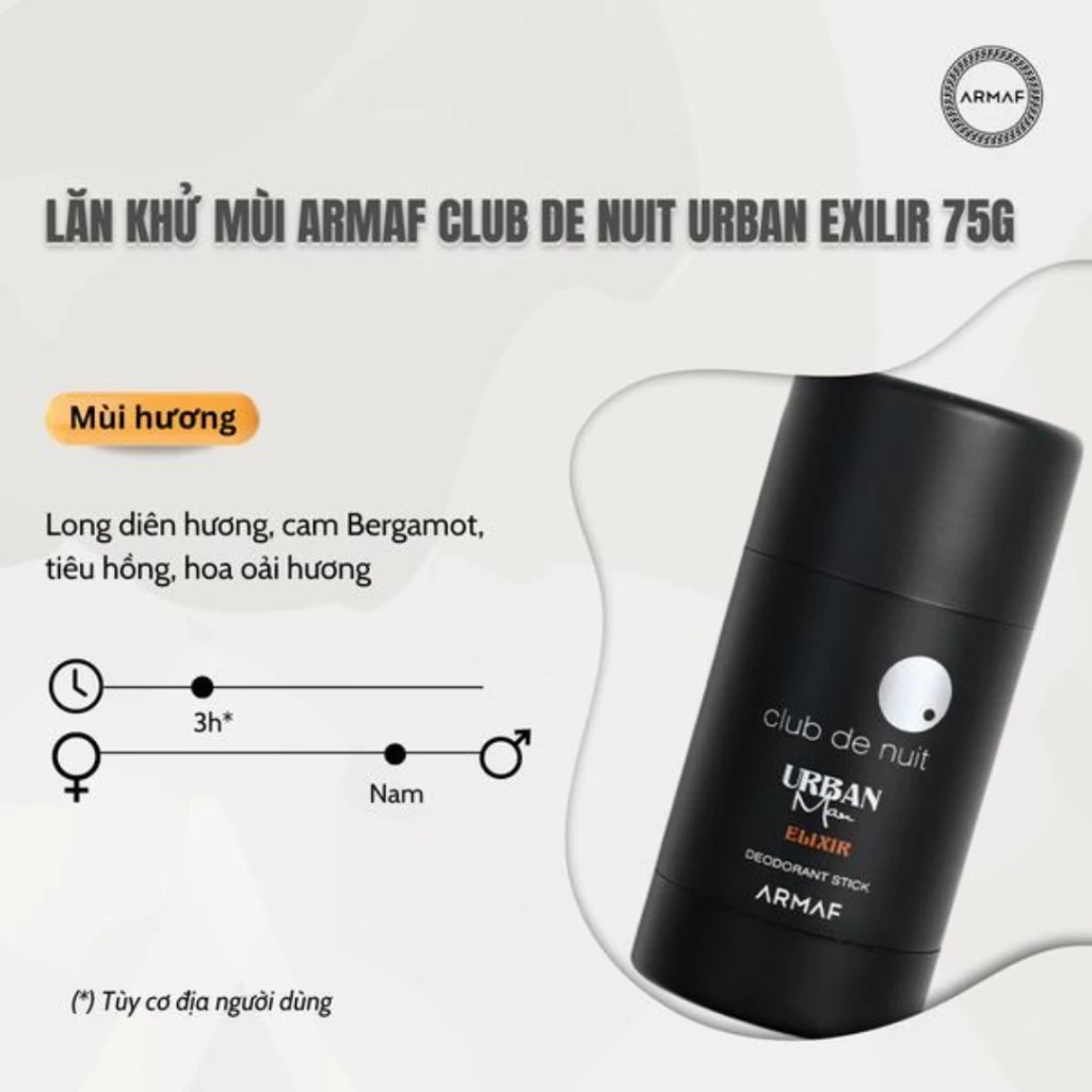 Lăn Khử Mùi Armaf Club de Nuit Urban Exilir