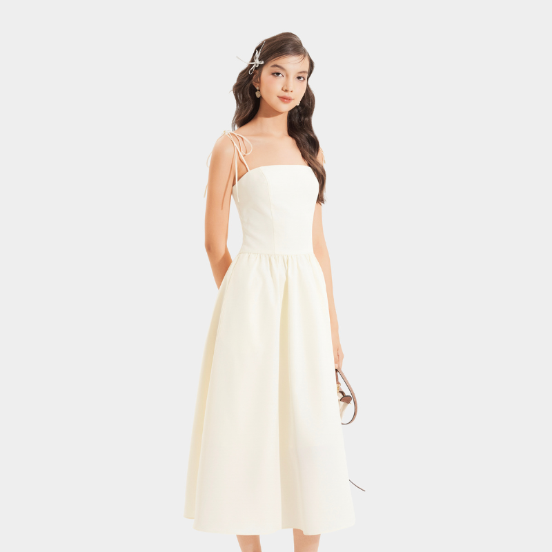 Mô tả Đầm 2 Dây MARC FASHION Kiểu Smocking Lưng - CBLH073123 - 9