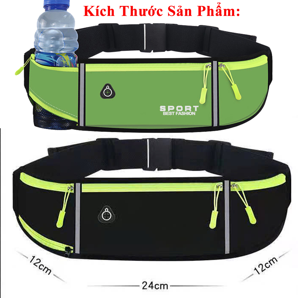 Mô tả Túi Đeo Bụng Chạy Bộ Chống Nước, Túi Bao Tử Đai Đeo Bụng Để Điện Thoại Tập Gym Thể Thao Nhiều Ngăn Nam Nữ Hãng Amalife - 2