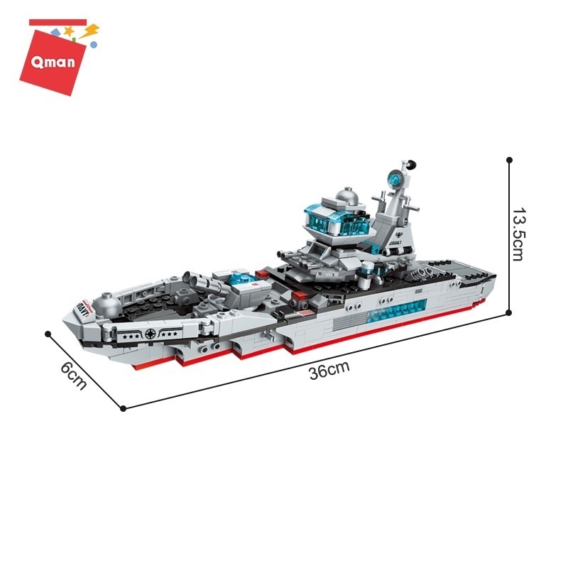 Mô tả Đồ chơi xếp hình, lắp ráp Qman 1411 - Tàu tuần dương biển (700 mảnh ghép) - 4