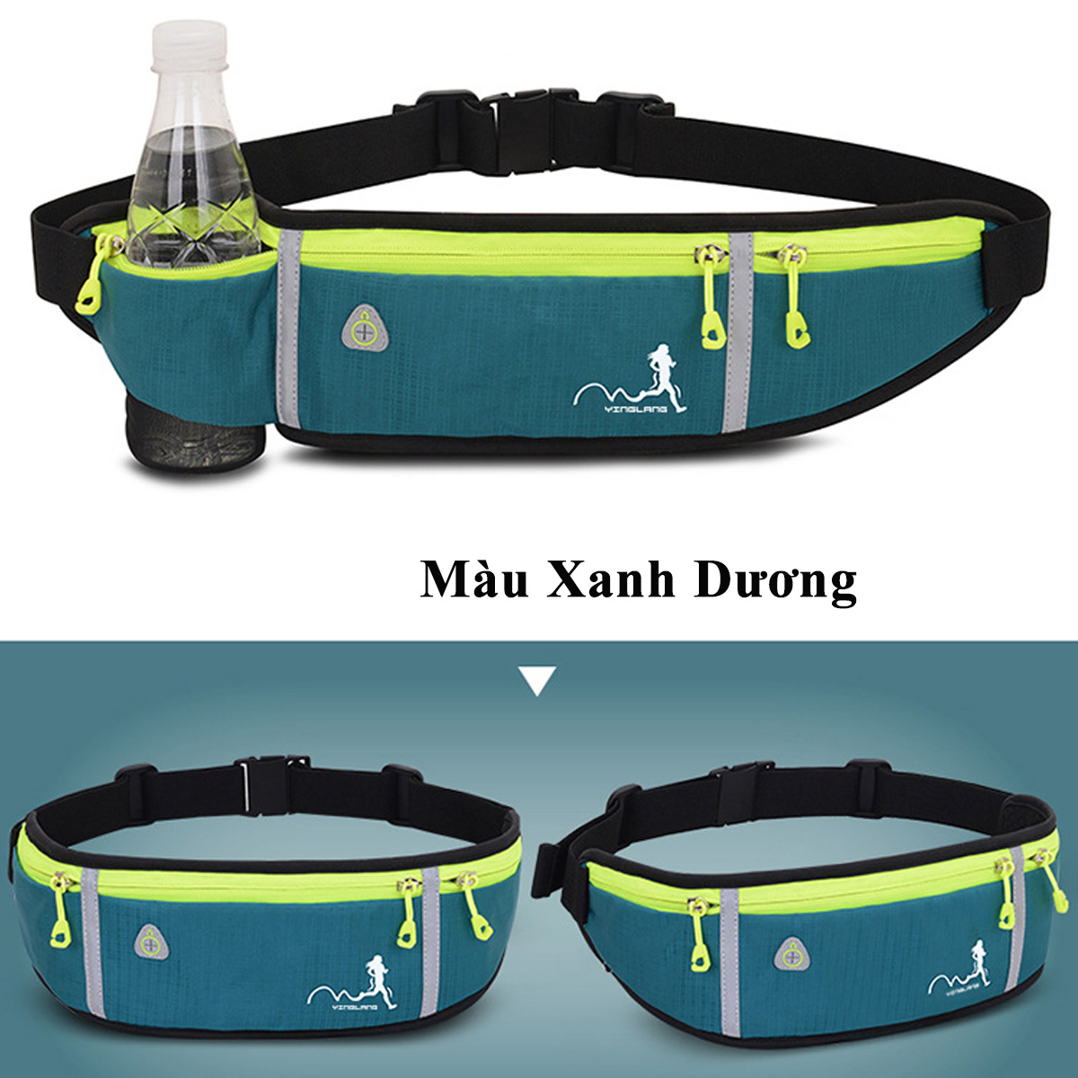 Mô tả Túi Bao Tử Đeo Hông Đeo Bụng, Đeo Chéo Chạy Bộ Tập Gym Cho Nam Nữ Chống Nước Chính Hãng Amalife - 3