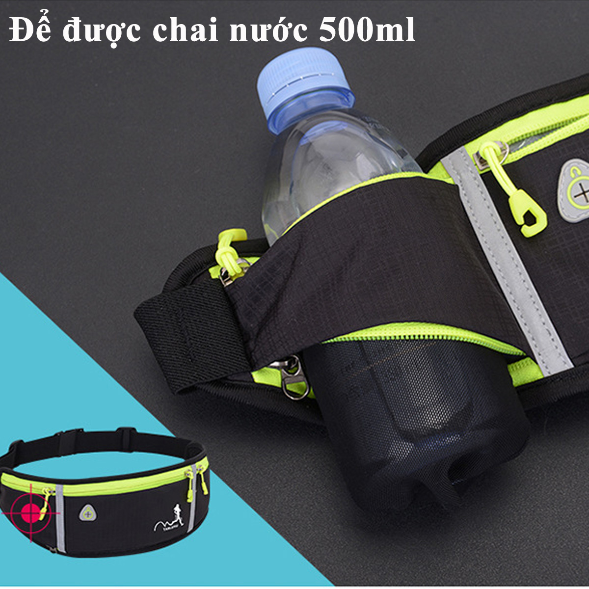 Mô tả Túi Bao Tử Đeo Hông Đeo Bụng, Đeo Chéo Chạy Bộ Tập Gym Cho Nam Nữ Chống Nước Chính Hãng Amalife - 6