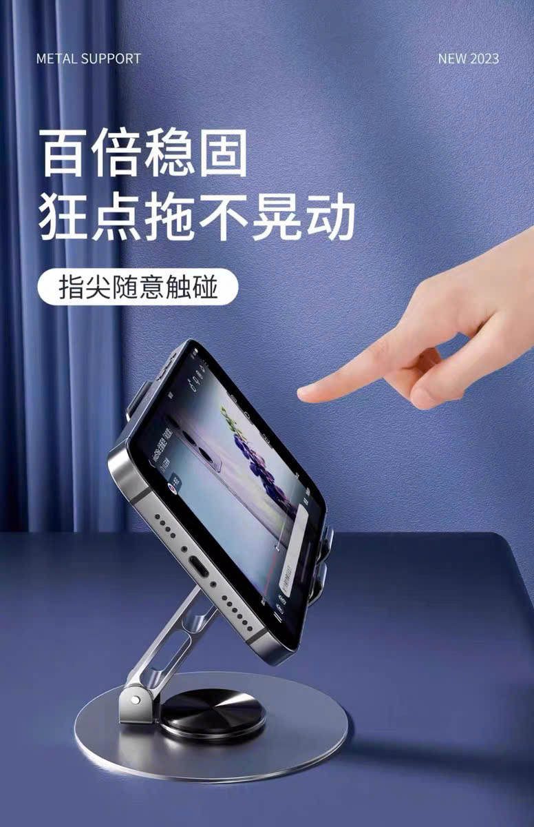 Mô tả Giá Đỡ Điện Thoại Máy Tính Bảng Vinzy Xoay 360 Hợp Kim Nhôm, Kệ Điện Thoại Xem Phim Livestream - 2