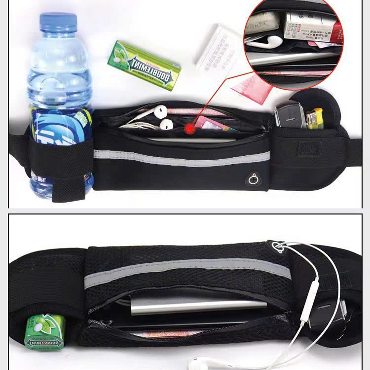 Mô tả Túi Đeo Hông Bụng Chạy Bộ, Đai Đeo Điện Thoại Bao Tử Tập Gym, Tập Thể Thao Nhiều Ngăn Nam Nữ Chống Nước Hãng Amalife - 5