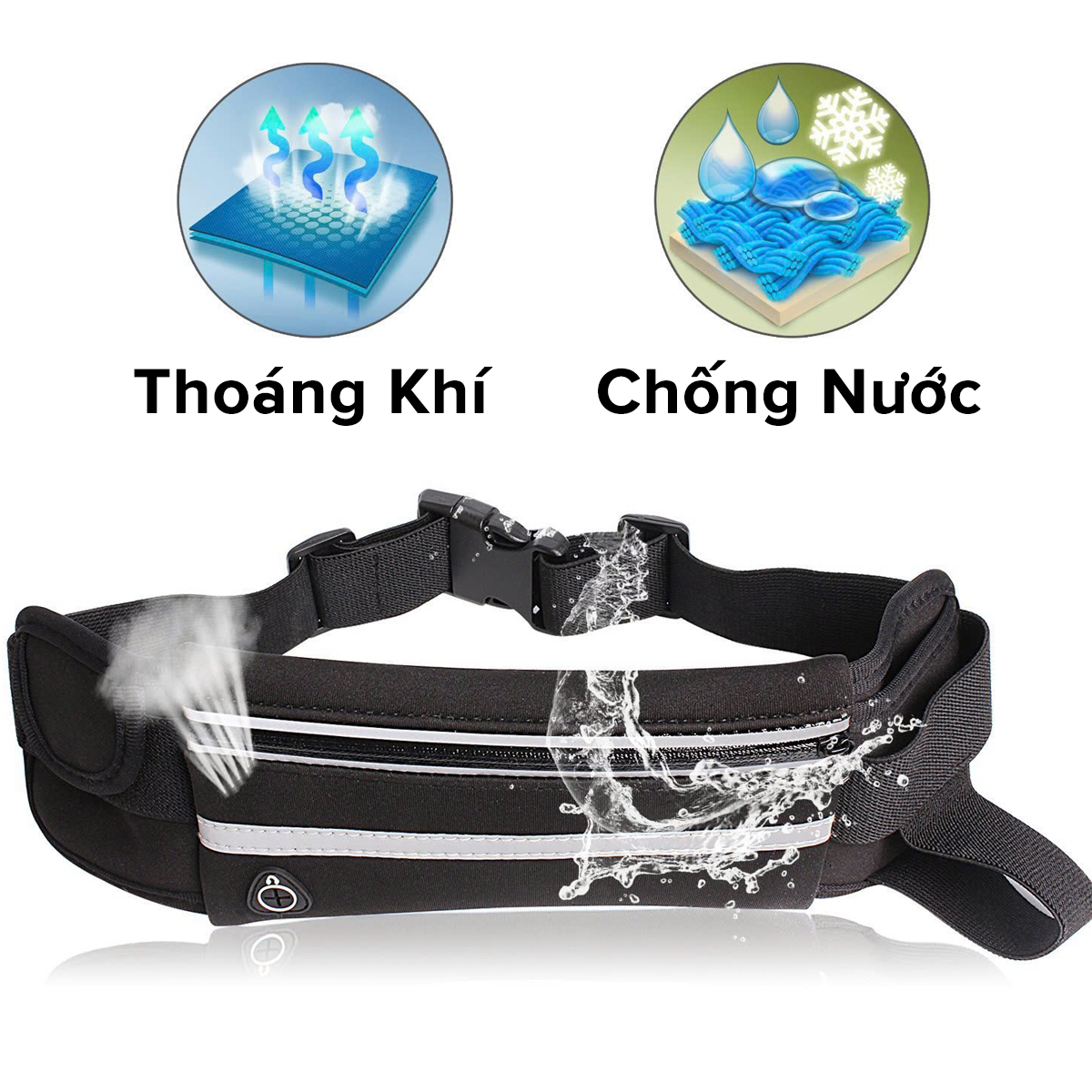 Mô tả Túi Đeo Hông Bụng Chạy Bộ, Đai Đeo Điện Thoại Bao Tử Tập Gym, Tập Thể Thao Nhiều Ngăn Nam Nữ Chống Nước Hãng Amalife - 6