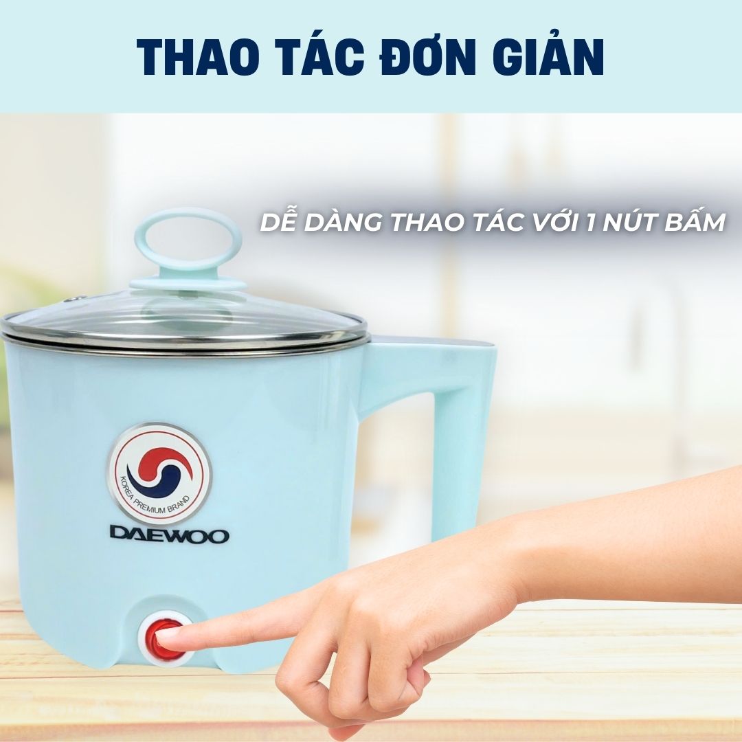 Mô tả Nồi điện đa năng mini 700ml Daewoo DEN-M550 nấu cực nhanh, bảo hành 1 năm - 2