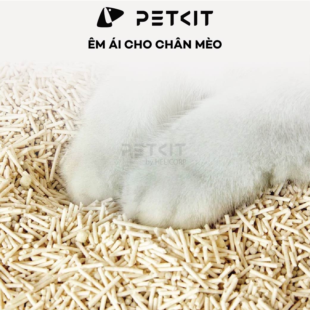 Cát Petkit có thể xả bồn cầu