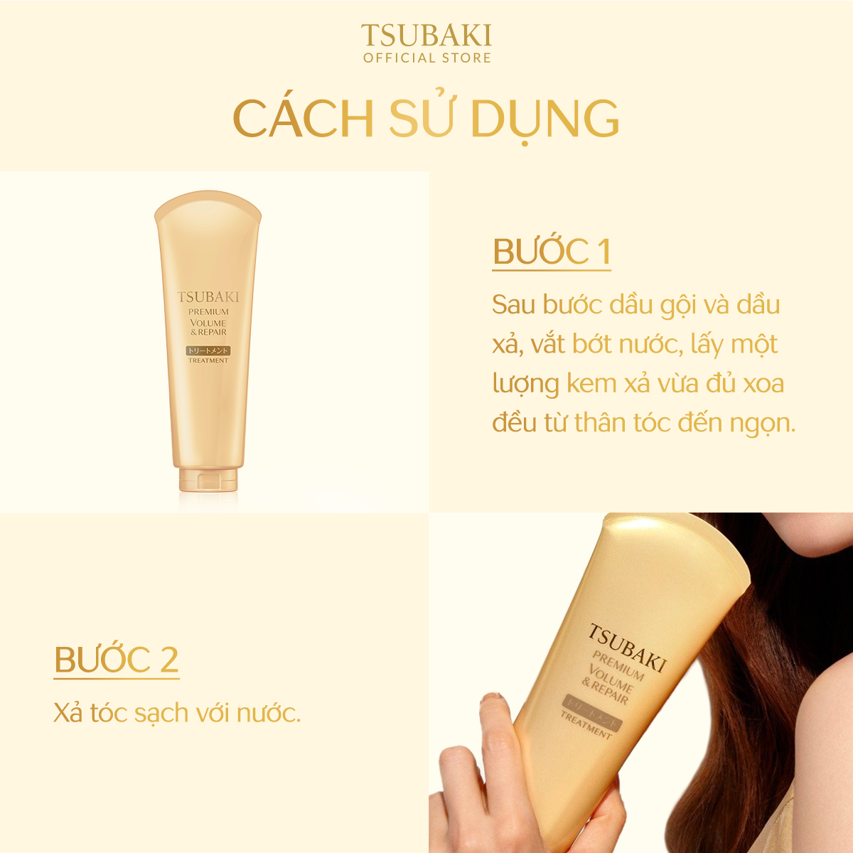Mô tả Kem xả Phục hồi ngăn rụng tóc Tsubaki Premium Repair Treatment 180g - 6