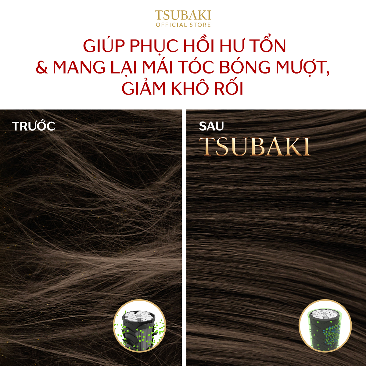 Mô tả Kem xả Dưỡng tóc bóng mượt Tsubaki Premium Moist Treatment 180g - 3