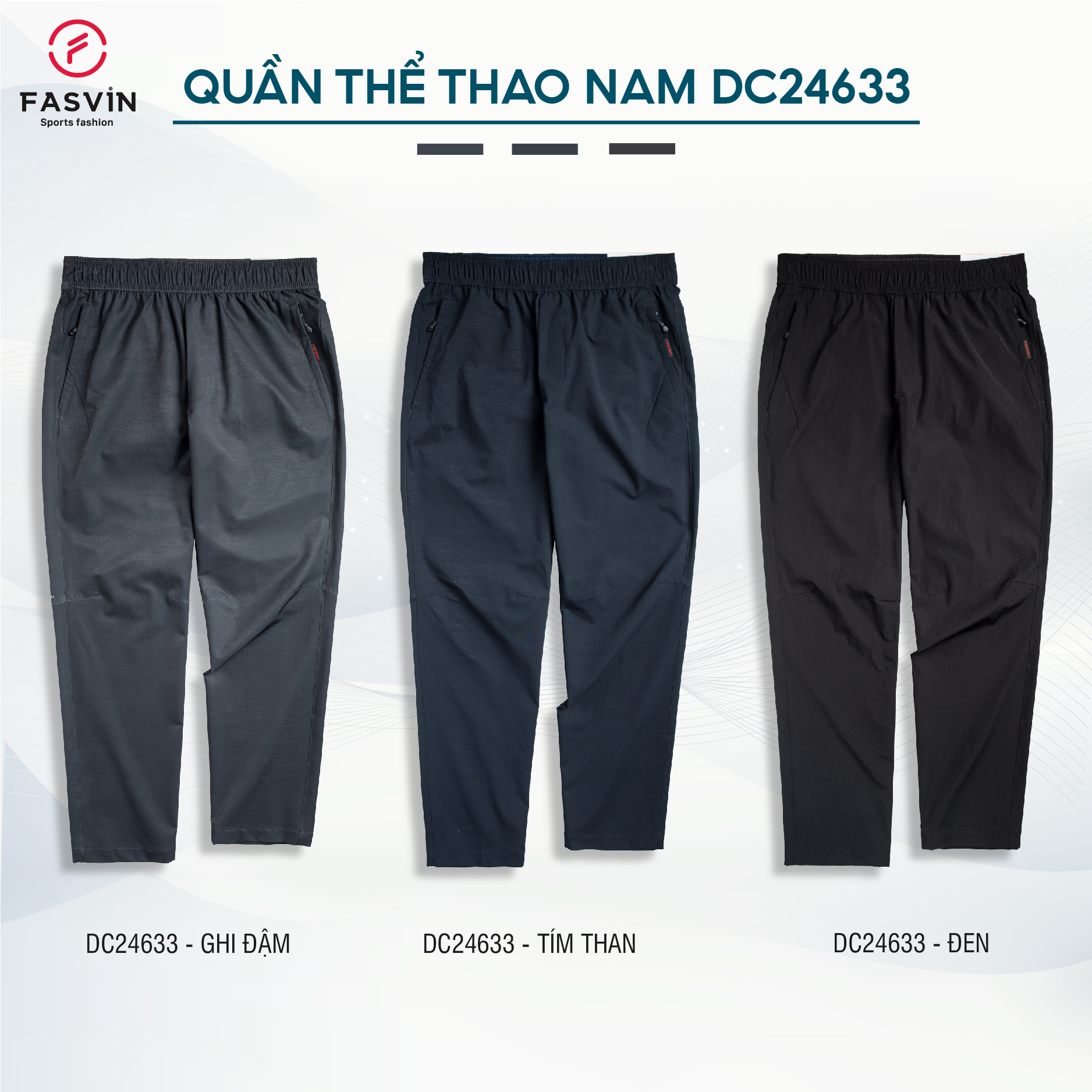 Mô tả Quần Gió Nam Thể Thao 01 Lớp FASVIN DC24633.HN Vải Đẹp Hàng Nhà Máy Dùng Khi Thể Thao Hay Mặc Nhà - 1