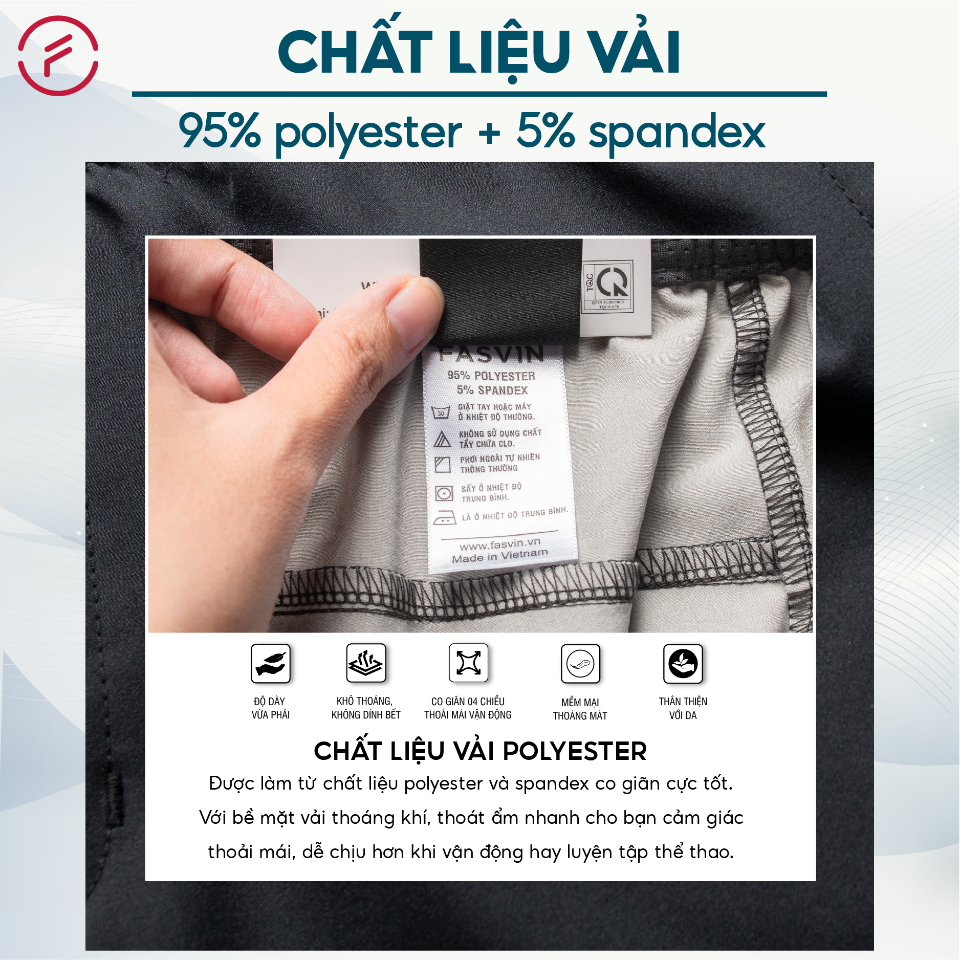 Mô tả Quần Gió Nam Thể Thao 01 Lớp FASVIN DC24633.HN Vải Đẹp Hàng Nhà Máy Dùng Khi Thể Thao Hay Mặc Nhà - 2