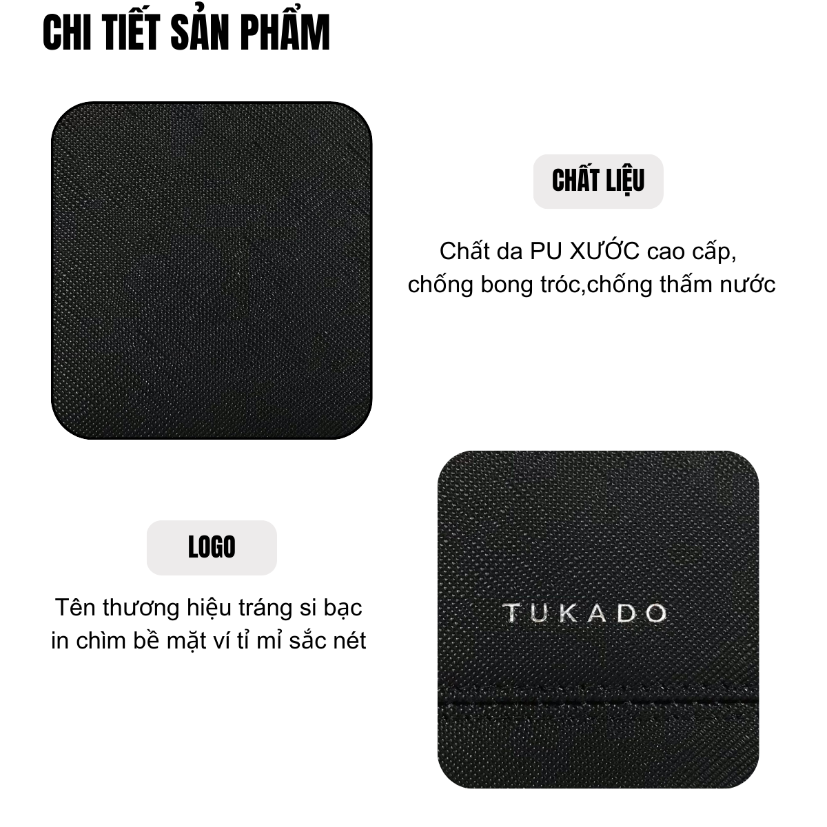 Mô tả Ví Nữ Mini Cầm Tay 2 Ngăn TUKADO Full Box Đựng Tiền Tiện Dụng Chất Da Xước Siêu Đẹp TK10 - TUKADO - 5
