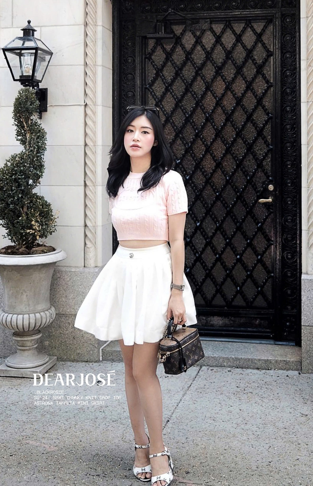 Mô tả DEAR JOSÉ - Áo kiểu croptop vải knit hồng - Nami Chunky - 3