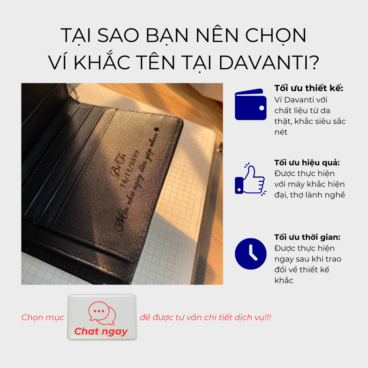 Dịch vụ khắc ví laser
