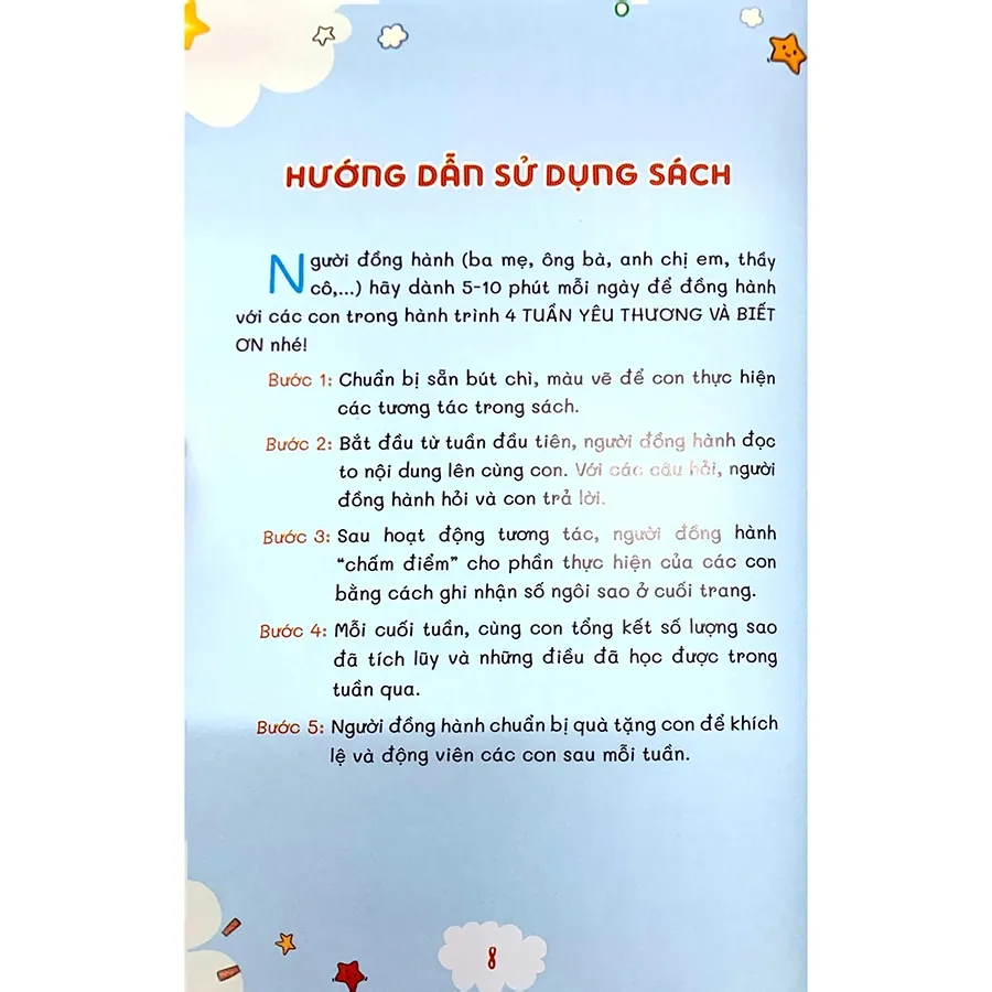 Mô tả 4 Tuần Yêu Thương Và Biết Ơn - Sách Hay Con Đọc Mỗi Ngày - Nghiêm Thị Thủy - 4