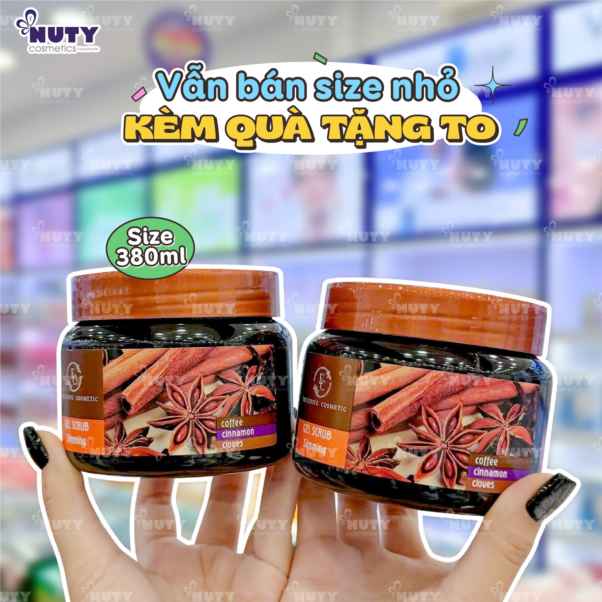 Mô tả Tẩy Tế Bào Chết Toàn Thân Exclusive Cosmetic Chiết Xuất Quế Hồi & Cafe (380,500g) - 3