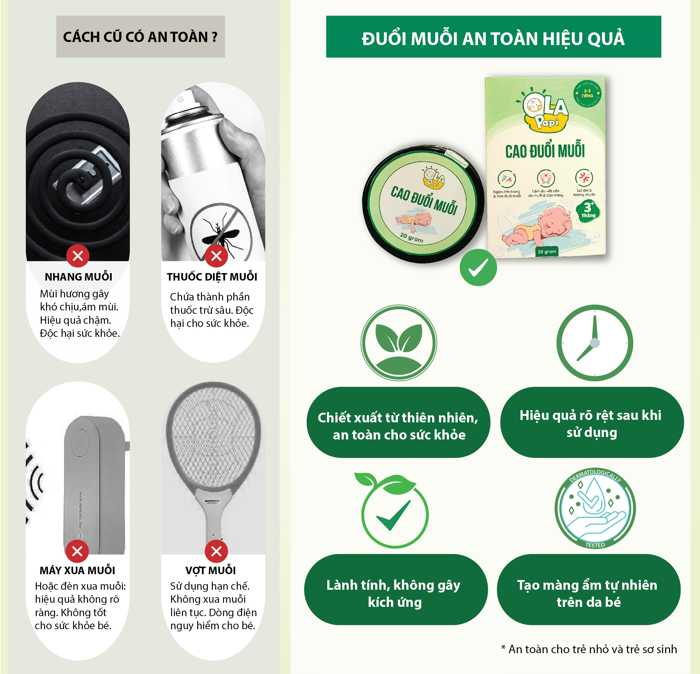 Mô tả Cao đuỗi muỗi Mệ Đoan cho trẻ nhỏ, trẻ sơ sinh 20g - 1