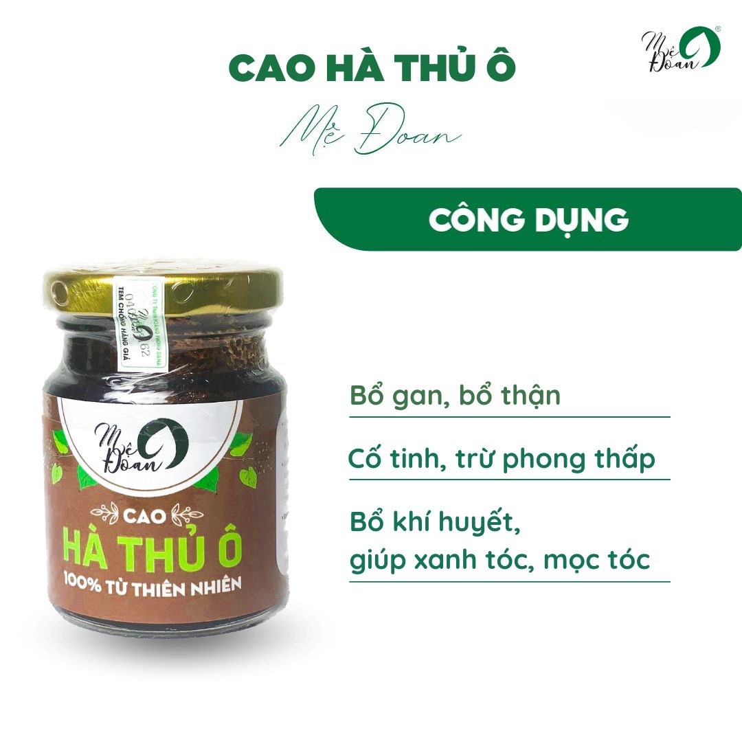Mô tả Cao hà thủ ô hạn chế tóc bạc rụng tóc, lão hóa da bồi bổ sức khỏe 80g Mệ Đoan - 2
