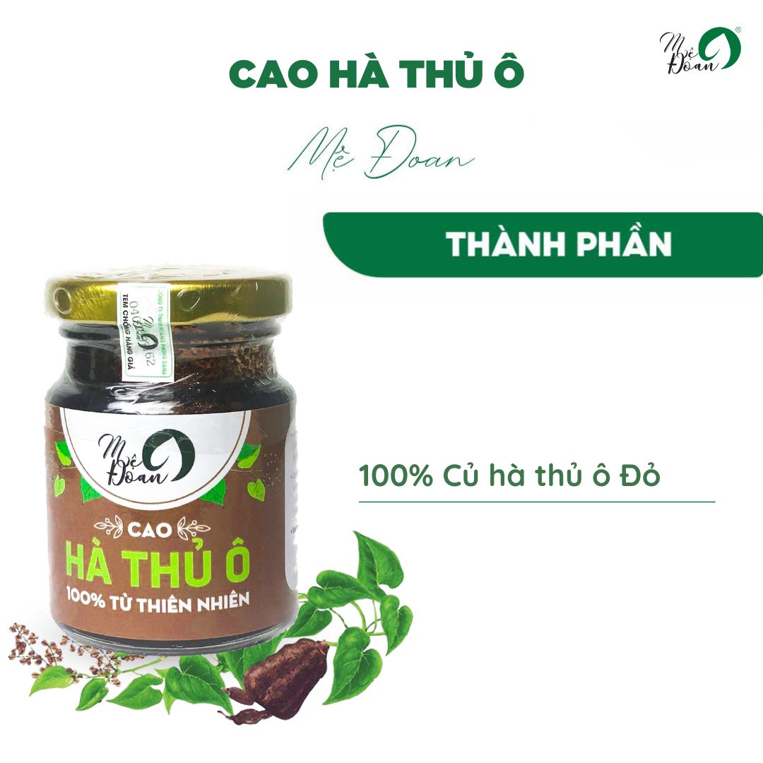 Mô tả Cao hà thủ ô hạn chế tóc bạc rụng tóc, lão hóa da bồi bổ sức khỏe 80g Mệ Đoan - 3