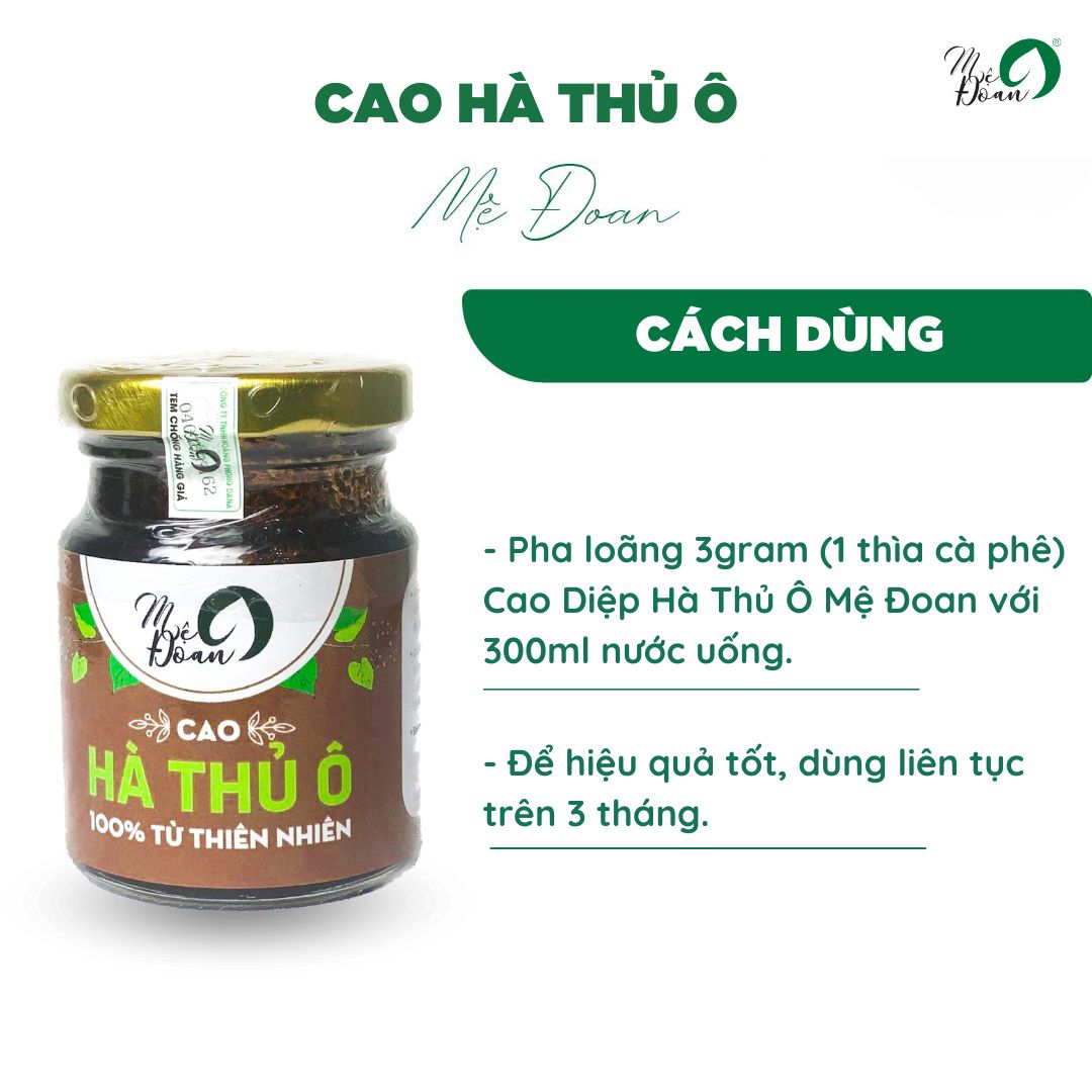 Mô tả Cao hà thủ ô hạn chế tóc bạc rụng tóc, lão hóa da bồi bổ sức khỏe 80g Mệ Đoan - 4