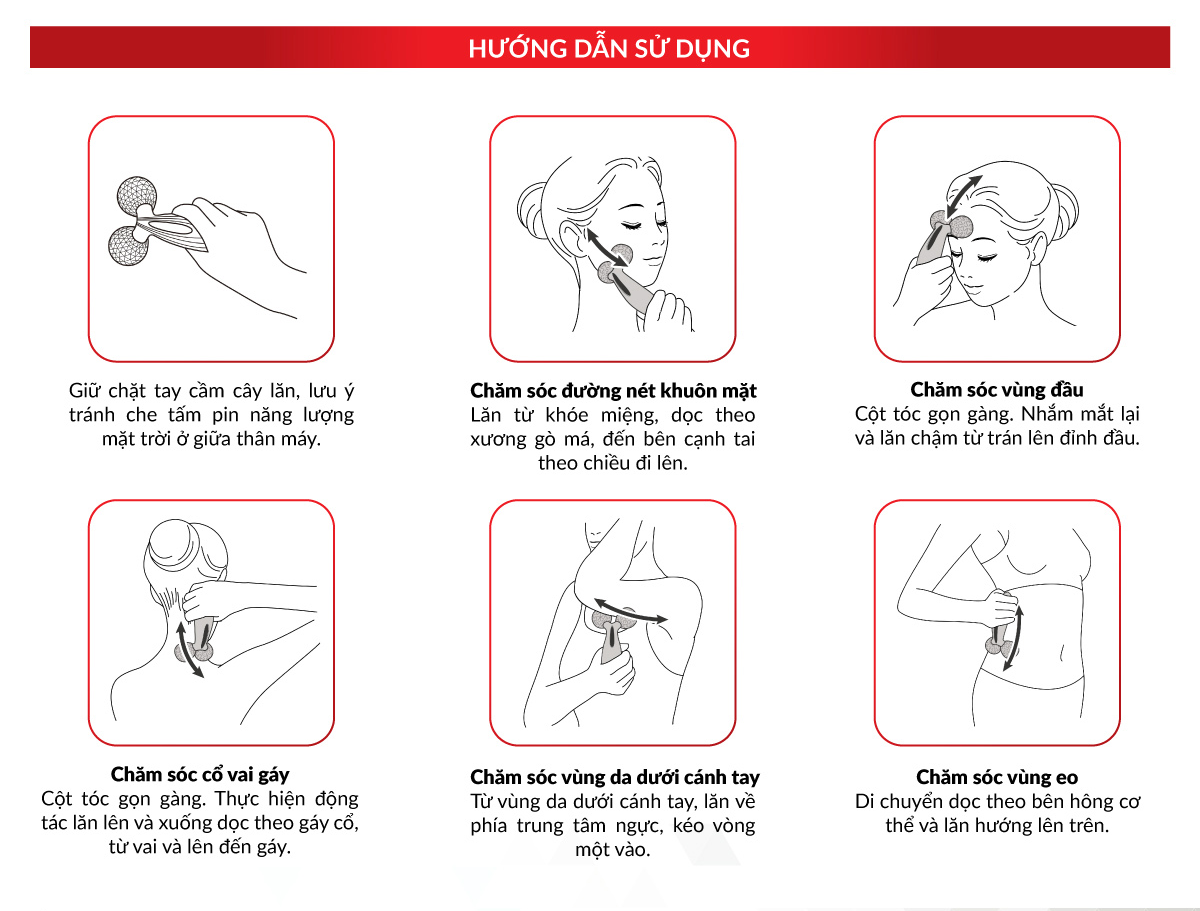 Mô tả ReFa CARAT RAY Cây lăn nâng cơ cao cấp, thon gọn mặt và cơ thể - 4