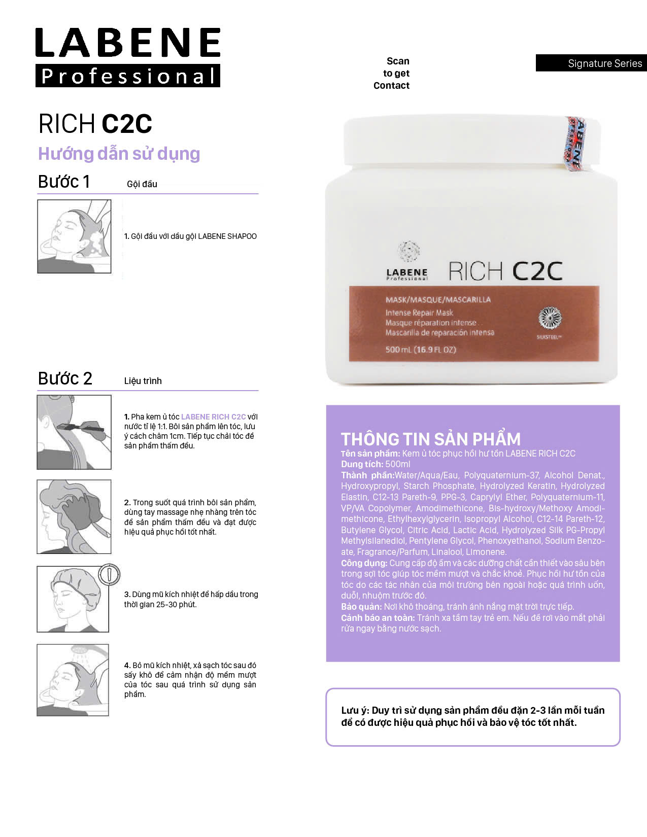 Mô tả Kem Ủ Tóc Collagen Labene Bổ Sung Dưỡng Chất Cho Tóc, Phục Hồi Tóc Khô Sơ Hư Tổn, Cho Tóc Bóng Mượt | LABENE OFFICIAL - 1