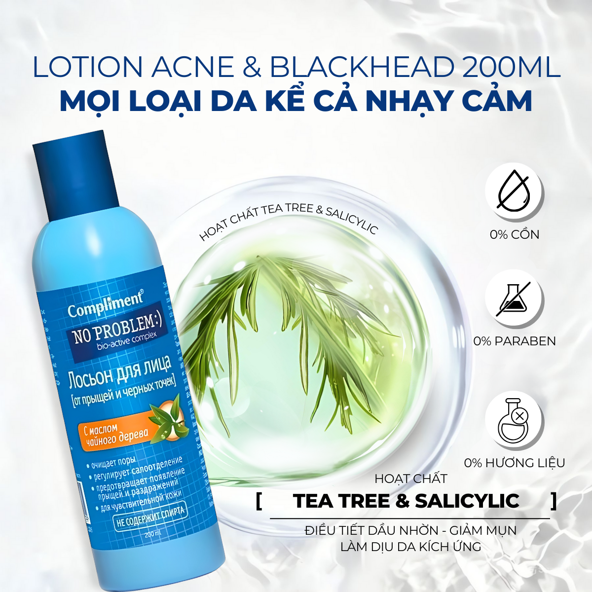 Mô tả Nước Hoa Hồng Compliment Cấp Ẩm Sáng Da, Toner Dịu Nhẹ Lành Tính 200ml - 3