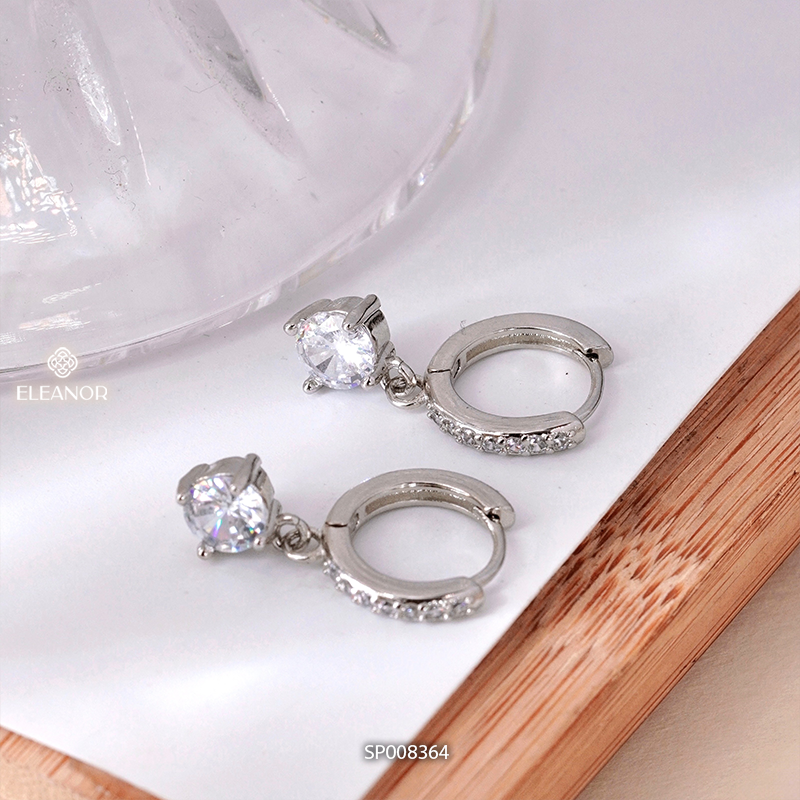Mô tả Bông tai nữ chuôi bạc 925 Eleanor Accessories đính đá khuyên tai dáng thả phụ kiện trang sức 8364 - 4