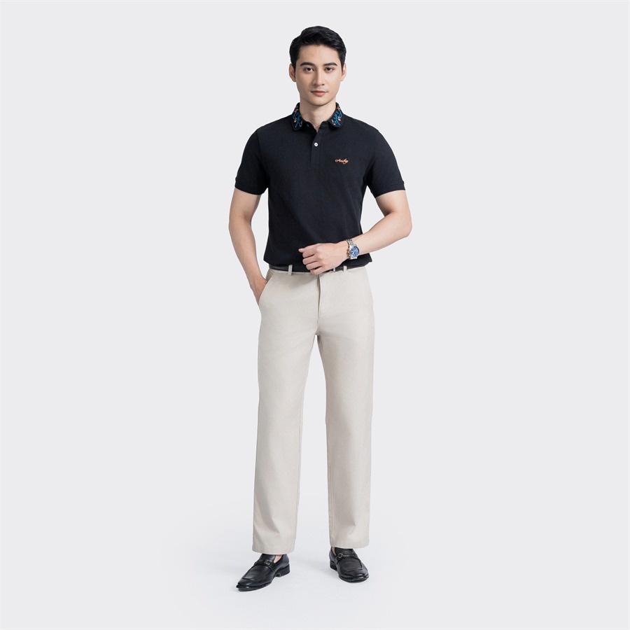 Mô tả Áo polo nam tay ngắn ARISTINO màu đen thời thượng APS116AZ - 2