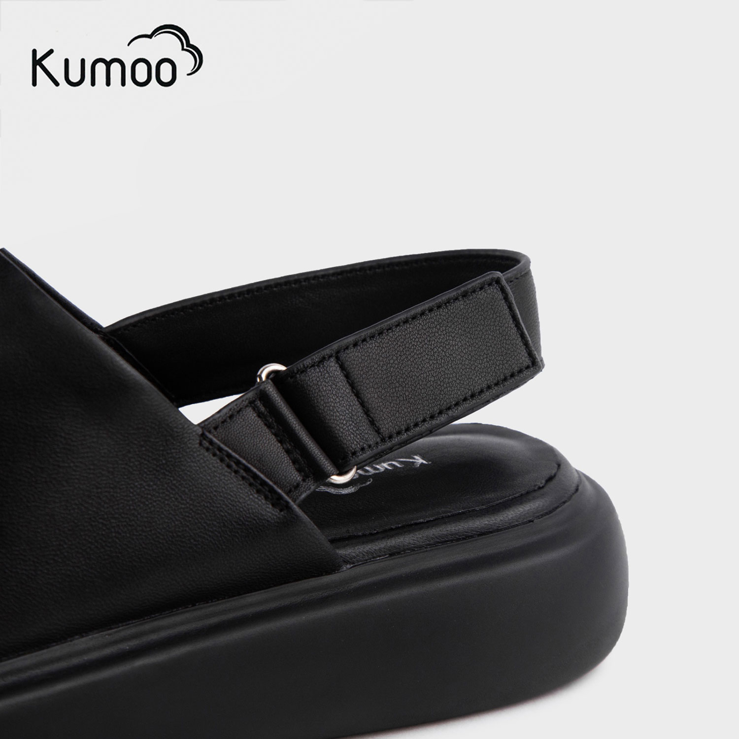 Mô tả Dép Sandal Nữ Kumoo STEVE ML-KUMO-004-A Màu Đen Quai Hậu Đế Bánh Mì Thời Trang Trẻ Trung Cá Tính - 3