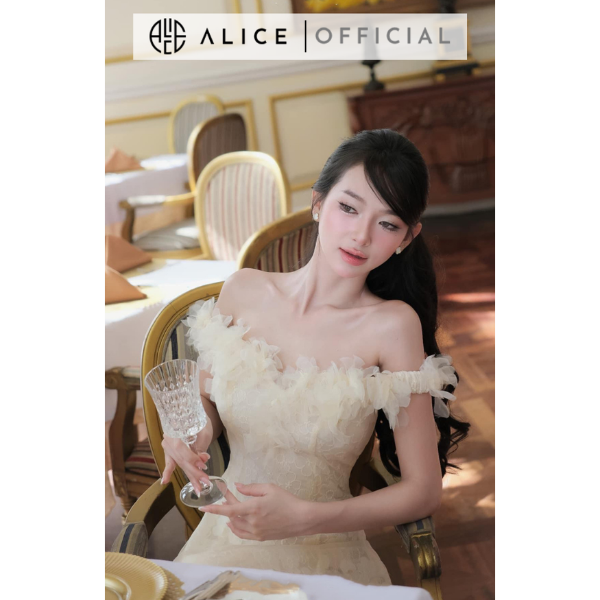Váy ren ALICE V1244 tùng xòe bồng bềnh