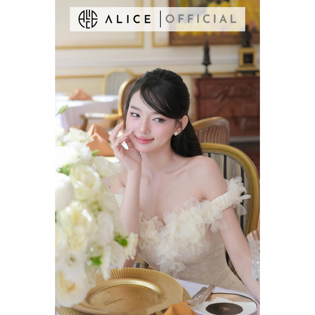 Váy ren trễ vai ALICE V1244