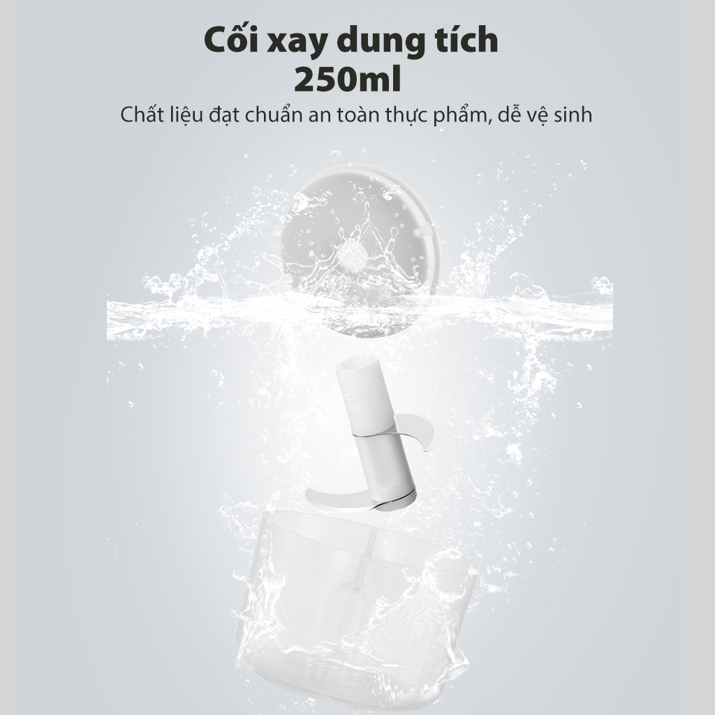 Mô tả Máy xay tỏi ớt cầm tay Samono SW-L4  250ml 30w không dây, dung lượng pin sạc 800 mAh, cổng type C - 4