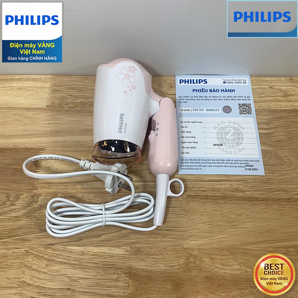 Mô tả Máy sấy tóc mini Philips HP8108 chính hãng - Bảo hành 24 tháng - 7