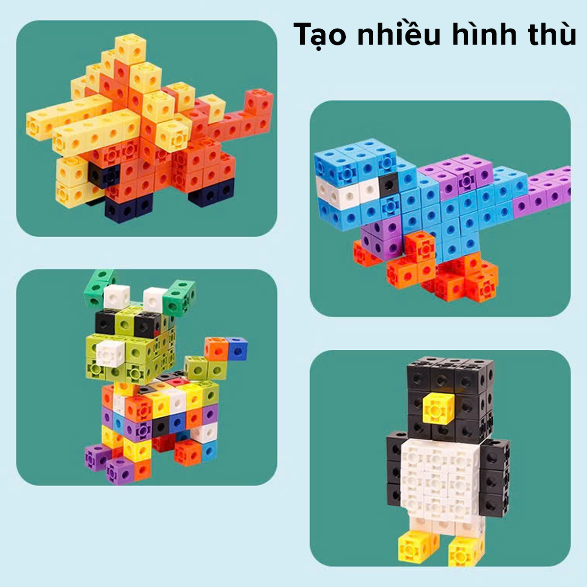 Mô tả Xếp Hình Numberblocks Đồ Chơi Toán Học Thông Minh Trí Tuệ Cho Bé Linking Cube 100 Viên Chính Hãng Amalife - 11