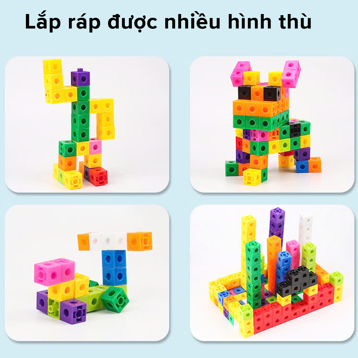 Mô tả Bộ Đồ Chơi Xếp Hình Thông Minh Number Blocks Hình Vuông 100 Viên Nhựa PP Cao Cấp Chính Hãng Amalife - 5
