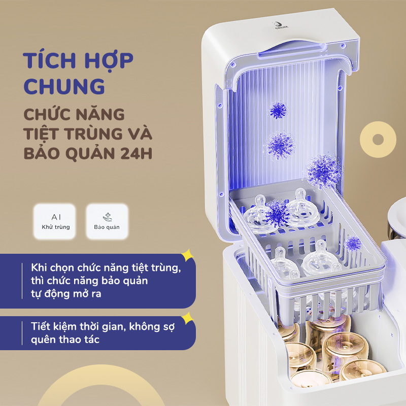 Mô tả Máy tiệt trùng UV đa năng Chilux U3 - Tích hợp chung chức năng tiệt trùng và bảo quản 24h - 4