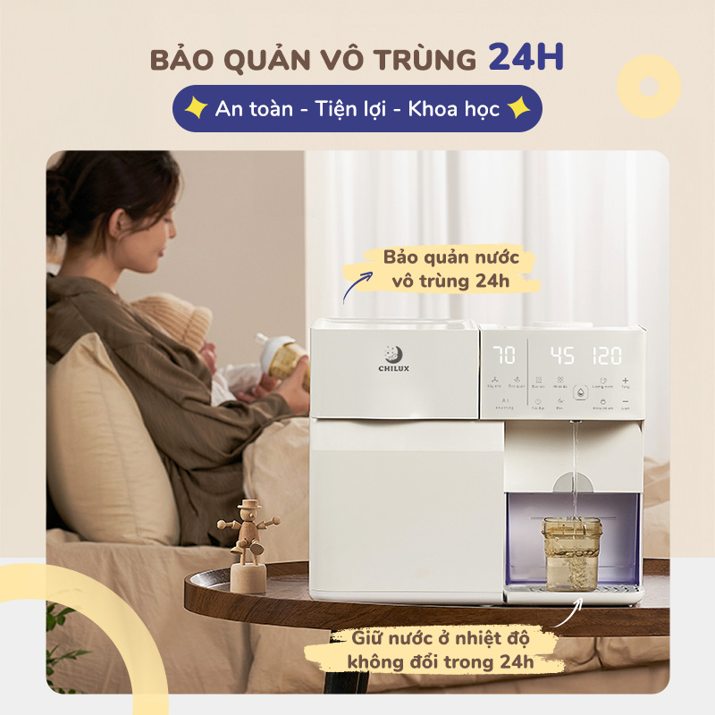 Mô tả Máy tiệt trùng UV đa năng Chilux U3 - Tích hợp chung chức năng tiệt trùng và bảo quản 24h - 6