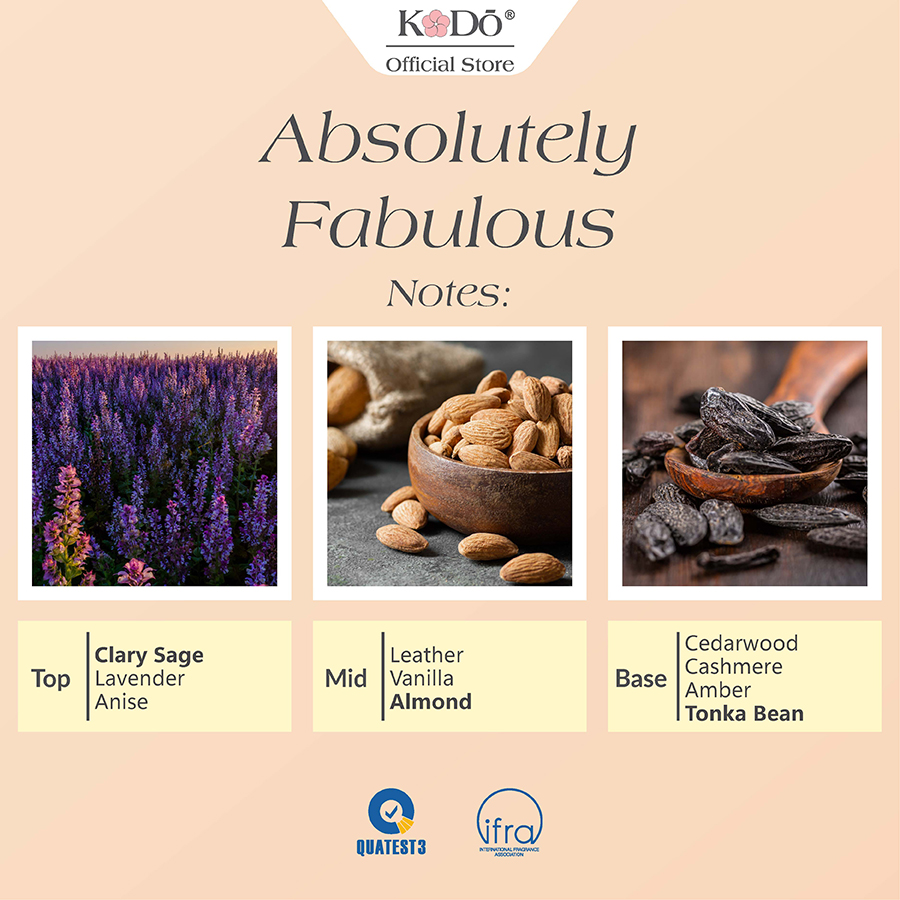 Mô tả Tinh Dầu Nước Hoa KODO Absolutely Fabulous Làm Thơm Phòng, Không Gian, Quần Áo - Black Collection Chai 10ml - 1