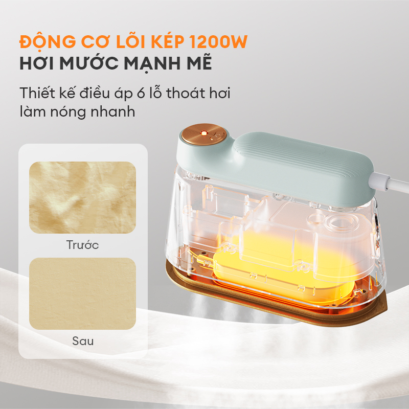 Mô tả 【Combo Sales】Gaabor 08 bàn ủi hơi nước cầm tay HM-M01A và Máy sấy tóc 2 chiều GHD-N1000D - 2