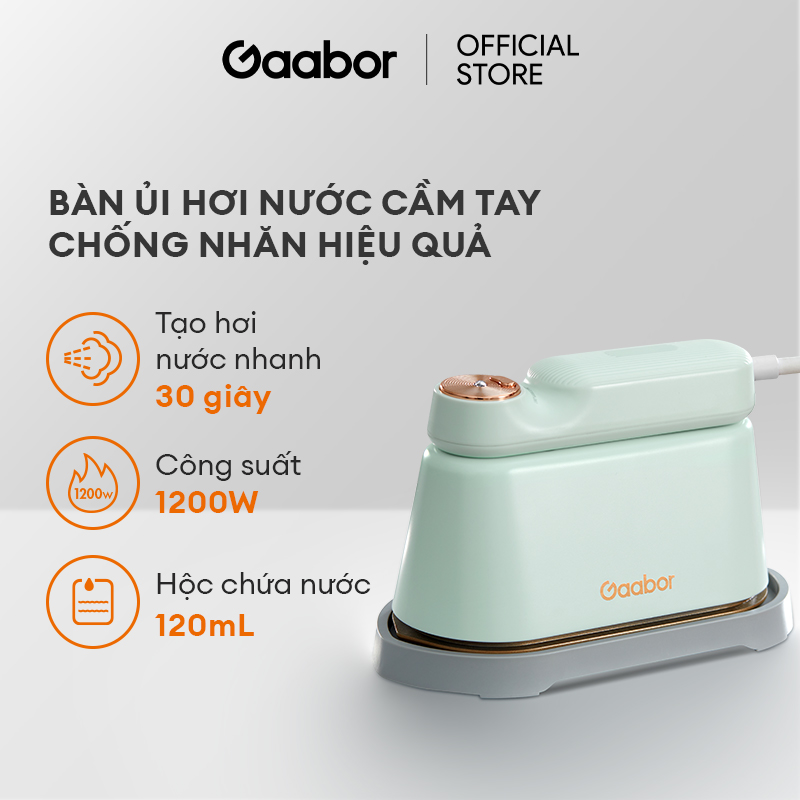 Mô tả 【Combo Sales】Gaabor 08 bàn ủi hơi nước cầm tay HM-M01A và Máy sấy tóc 2 chiều GHD-N1000D - 1