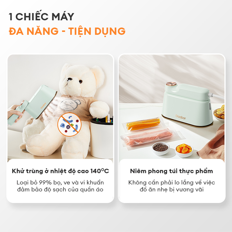Mô tả 【Combo Sales】Gaabor 08 bàn ủi hơi nước cầm tay HM-M01A và Máy sấy tóc 2 chiều GHD-N1000D - 5