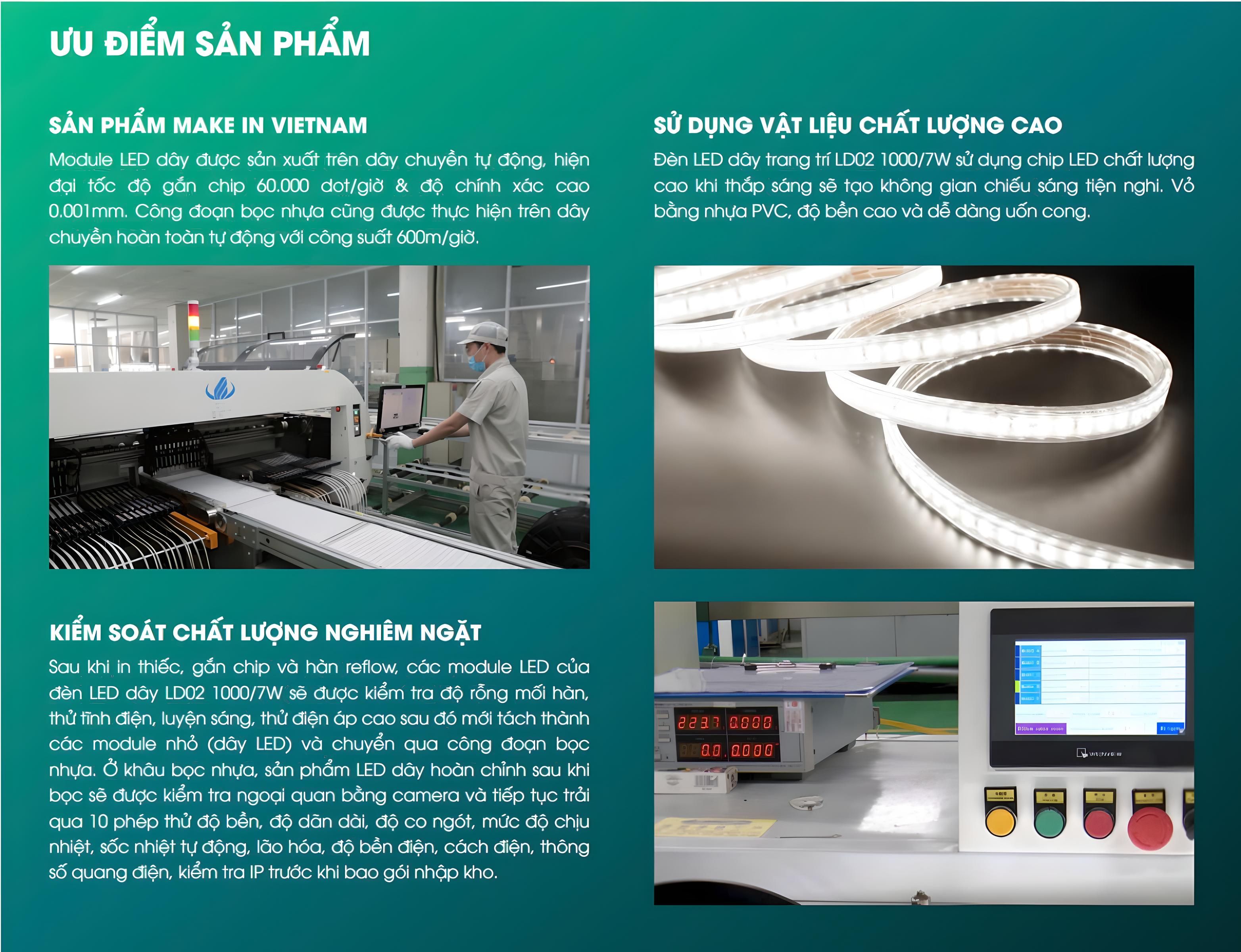 Mô tả Đèn Led dây chiếu sáng công suất 7W chống nước IP65 cao cấp Rạng Đông - Giá bán lẻ theo từng mét (Model: RD-LD01.7W) - 4