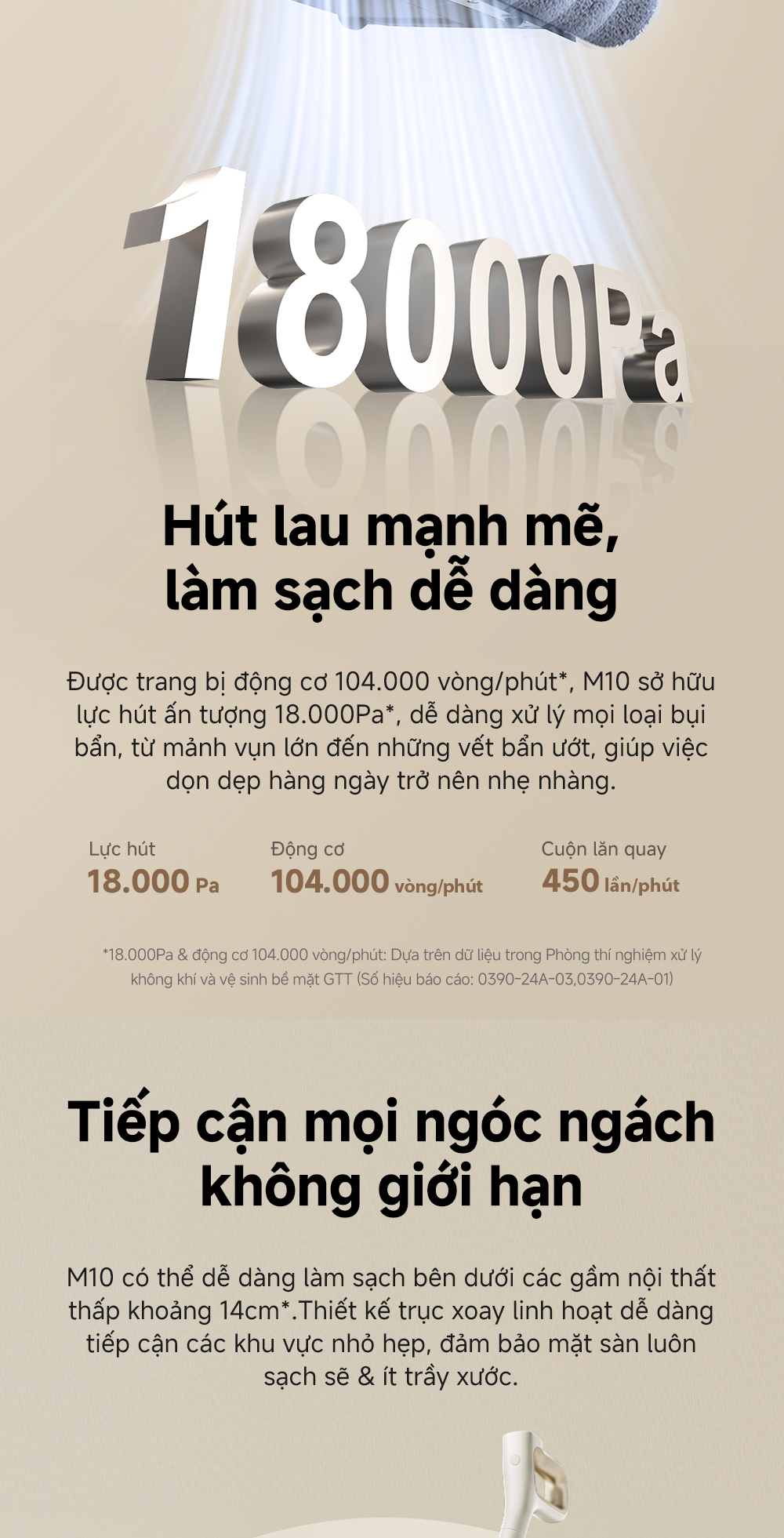 Mô tả Máy hút bụi lau nhà khô và ướt đa năng Mova M10 - Hàng chính hãng - Bảo hành 12 tháng - 3
