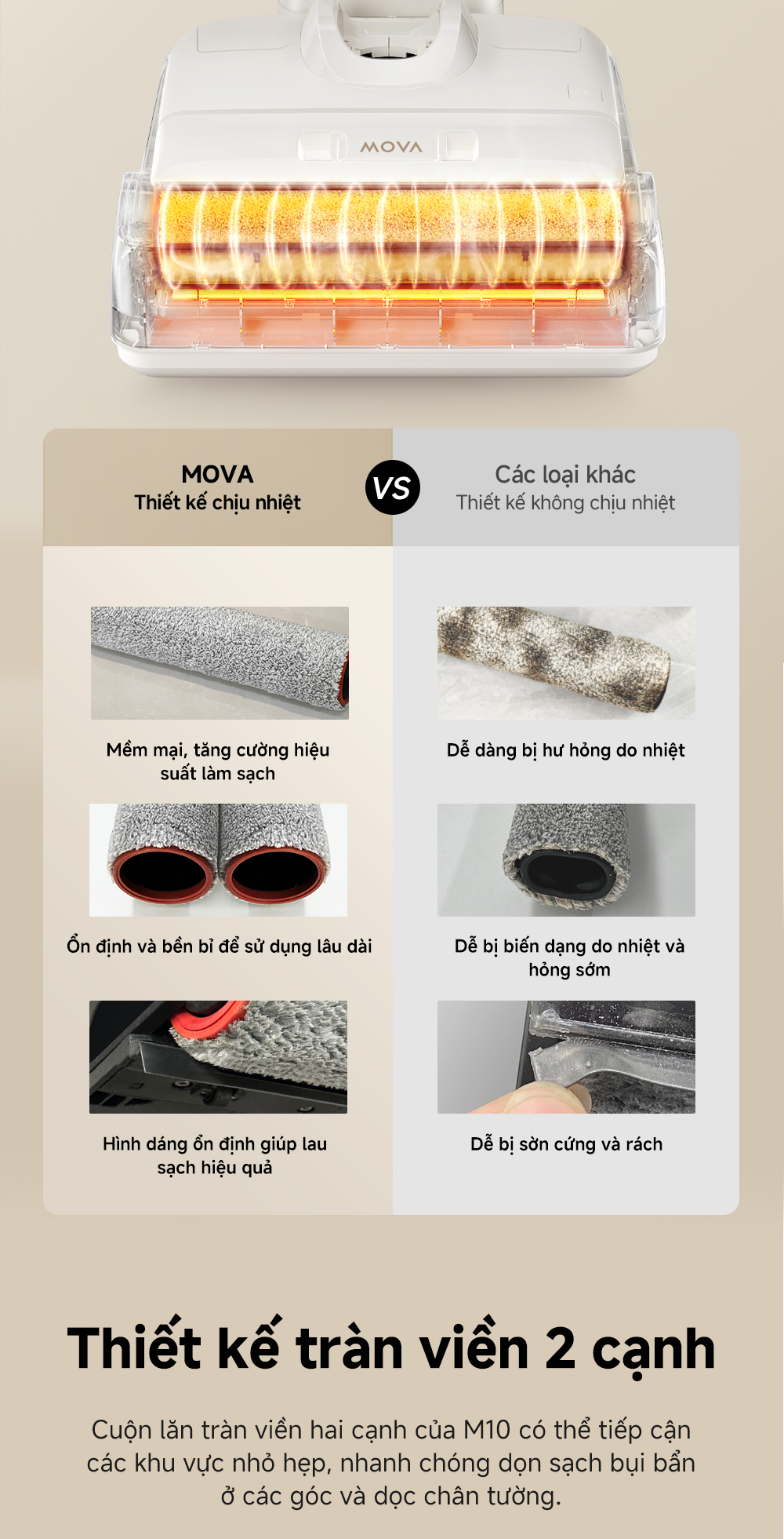 Mô tả Máy hút bụi lau nhà khô và ướt đa năng Mova M10 - Hàng chính hãng - Bảo hành 12 tháng - 11