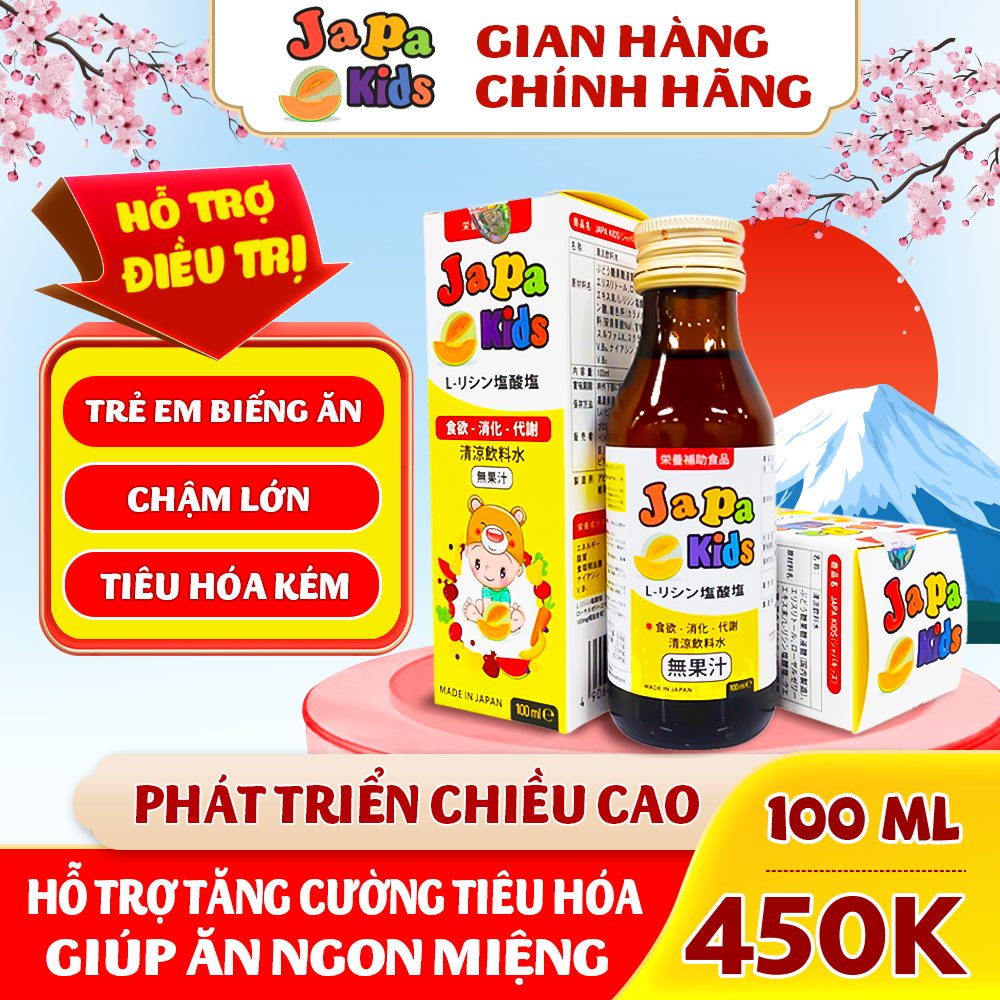 Mô tả Mua 3 Chai Siro Japa Kids Tặng 1 Kích Thích Ăn Ngon Tăng Cân Tăng Chiều Cao Cho Bé Chính Hãng JaPan - 1